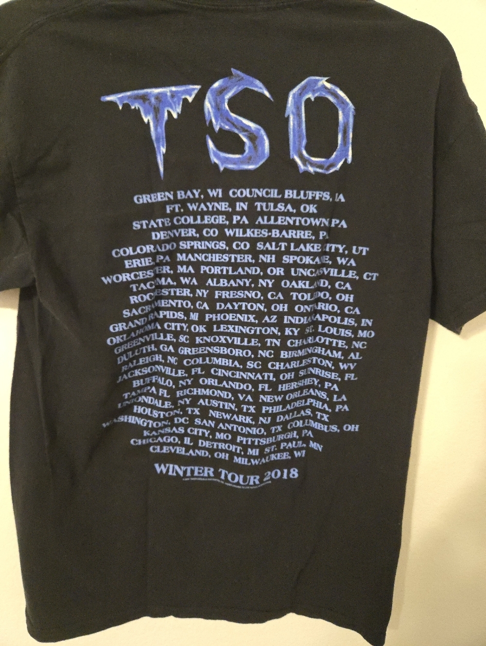 Trans Siberian Orchestra 2018 Winter Concert Tour T Shirt Mens Medium Black - Picture 2 of 6